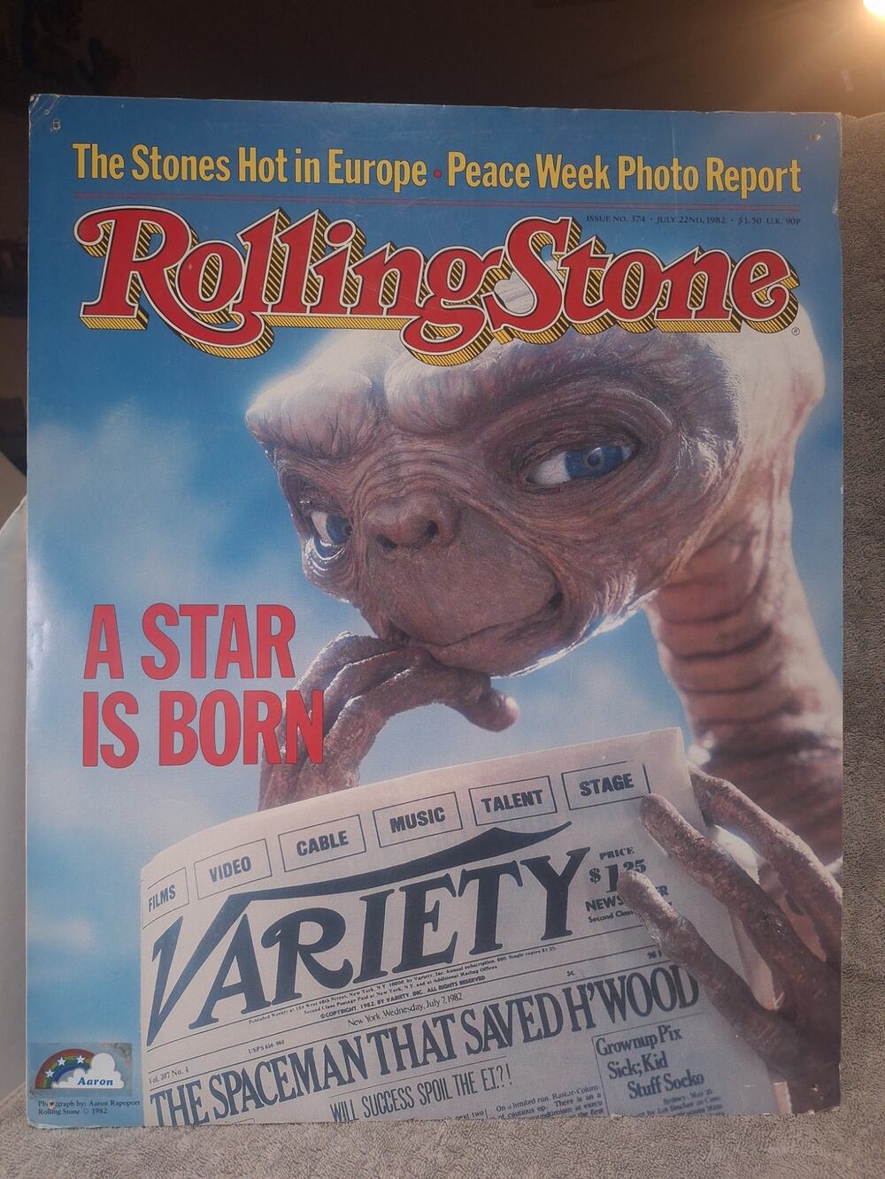 1982 Rolling Stone Issue 374 E.T. Retail Store Display Poster 17.5" x 21.75"